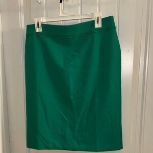 Ann Taylor Factory Vibrant Green Pencil Skirt